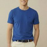 FYNCH HATTON ανδρικό tshirt κοντό μανίκι  - 1613-1500-654 Harbor Blue