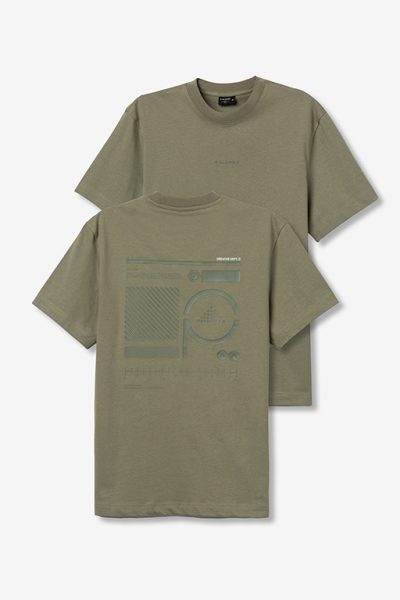TIFFOSI ανδρικό κοντομάνικο t-shirt - 10064351-812 Χακί - Image 7