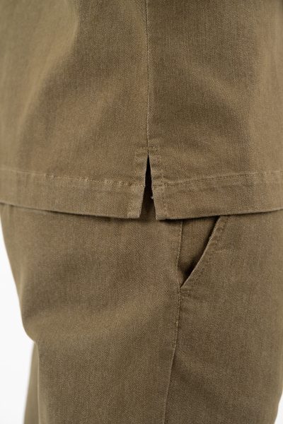VITTORIO ανδρικό Overshirt  300-2526-BIAGIO OLIVE - Image 7