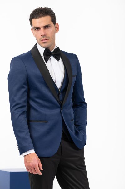 VITTORIO ανδρικό γαμπριάτικο κουστούμι  - 100-24-Smokin Zakar Royal Blue - Image 9