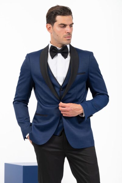 VITTORIO ανδρικό γαμπριάτικο κουστούμι  - 100-24-Smokin Zakar Royal Blue - Image 7