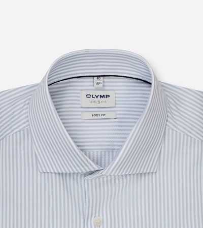 OLYMP LEVEL 5 EASY IRON  βαμβακερό ανδρικό πουκάμισο - 20977463 Γκρι - Image 2