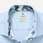 OLYMP LEVEL 5 EASY IRON  βαμβακερό ανδρικό πουκάμισο - 21601412 Σιέλ - Image 7