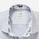 OLYMP LEVEL 5 EASY IRON  βαμβακερό ανδρικό πουκάμισο - 21601463 Γκρι - Image 7