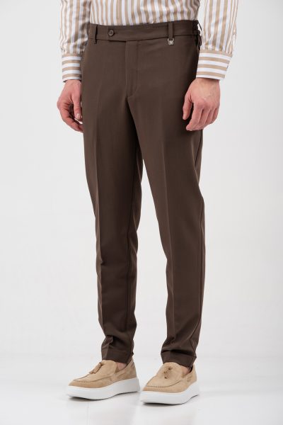 VITTORIO υφασμάτινο παντελόνι - 500-26-DIVERSO BROWN - Image 7