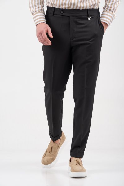 VITTORIO υφασμάτινο παντελόνι - 500-26-DIVERSO BLACK - Image 6