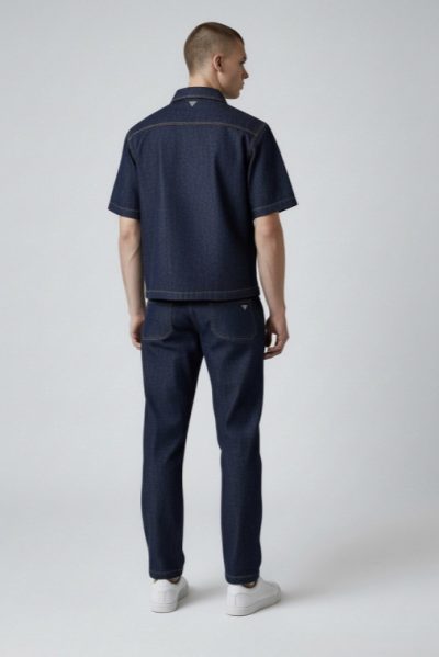 VITTORIO ανδρικό Overshirt  300-26-FLAVIO BLUE - Image 8