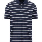 FYNCH HATTON ανδρικό ριγέ polo κοντό μανίκι -16044004685 Navy