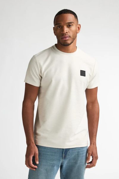 Petrol Industries ανδρικό κοντομάνικο t-shirt - M-1060-TSR6100112 Εκρού