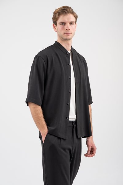 VITTORIO ανδρικό Overshirt  300-26-MORRONE black - Image 7