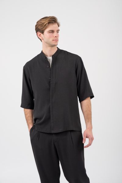 VITTORIO ανδρικό Overshirt  300-26-MORRONE black - Image 9