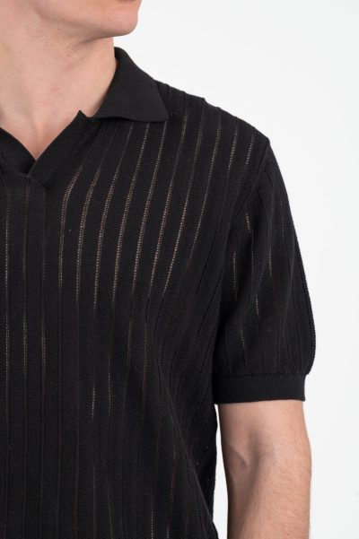 VITTORIO ανδρικό polo κοντό μανίκι - 700-26-004 BLACK - Image 3